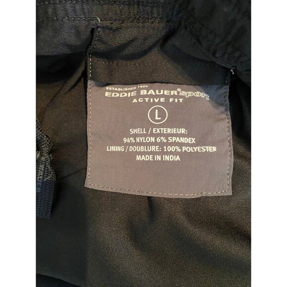 eddie bauer sport mens shorts large gray lined active fit - Picture 4 of 4